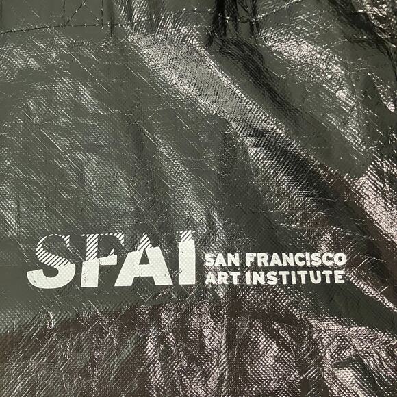 San Francisco Art Institute SFAI Tote Bag Black White Reusable School Art - Picture 2 of 10